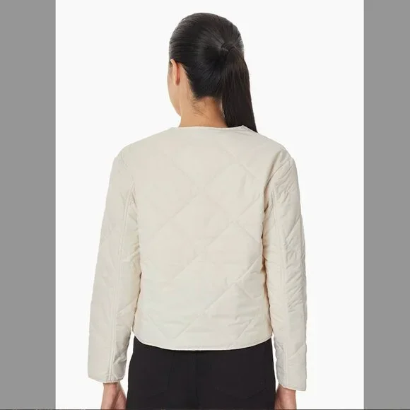 NWT: Jones New York (JNY) White Cream Collarless Quilted Jacket - Size XL - Picture 3 of 6